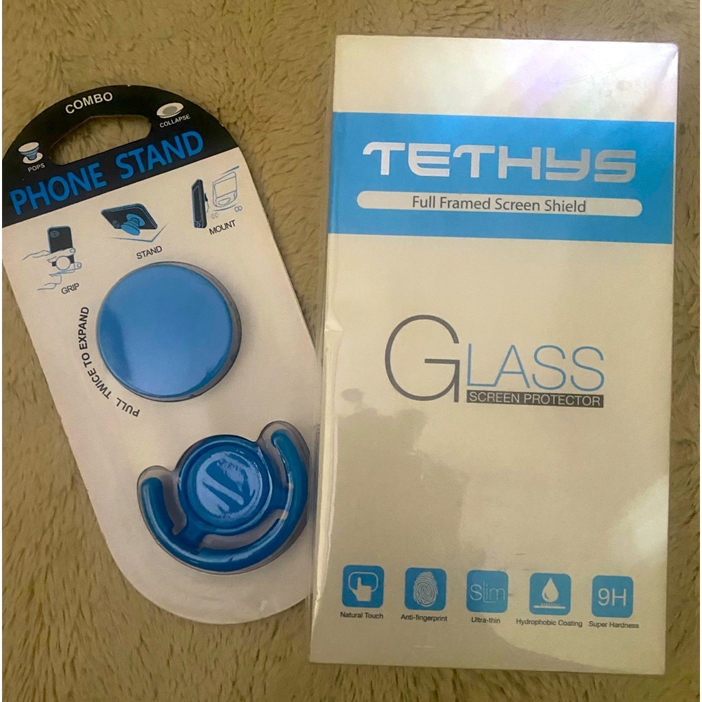 TETHYS 3 Pack Screen Protector For iPhone 11 / iPhone XR (6.1") W/Phone Stand